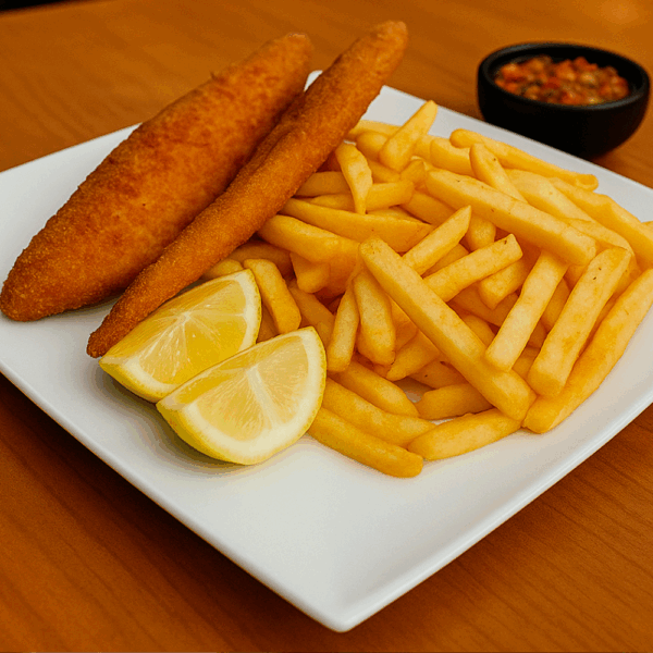 Merluza frita /papas fritas (individuales)